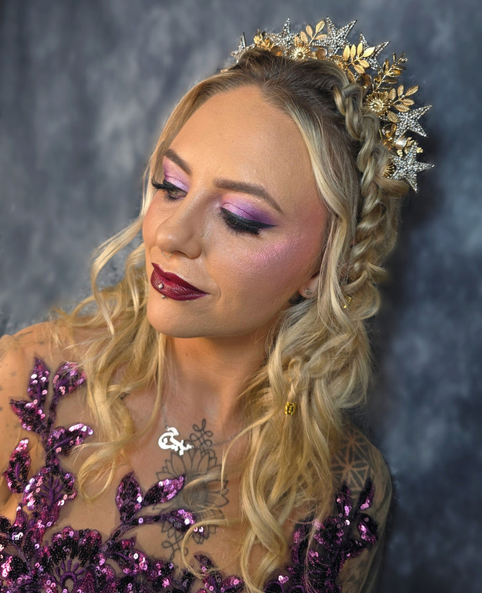Alternative bridal and creative fantasy makeup